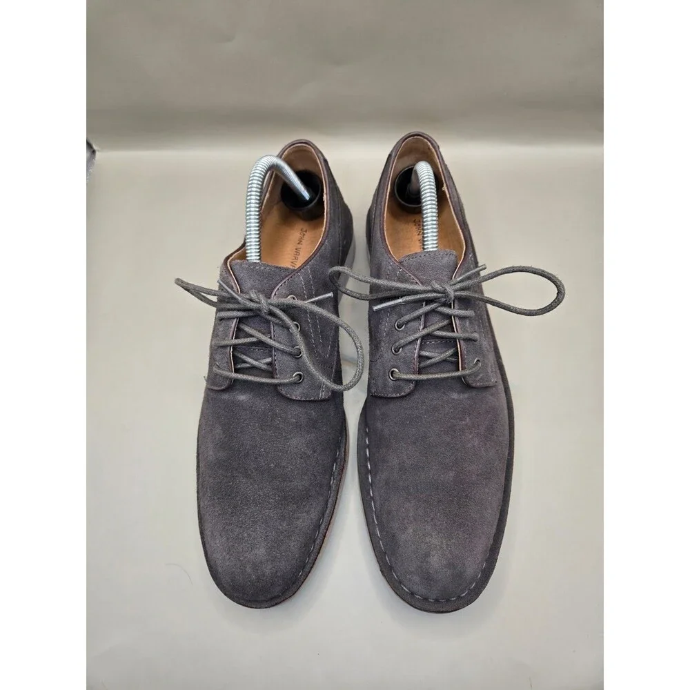 John Varvatos Star USA Oxfords Mens 7.5 Grey Suede Casual Wingtip Dress Sneakers